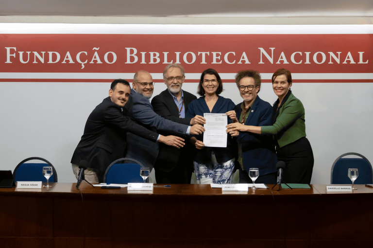 Evento lançamento plataforma na FBN
