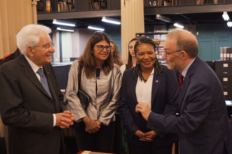 Presidente da Itália fortalece laços culturais com o Brasil em visita à Biblioteca Nacional