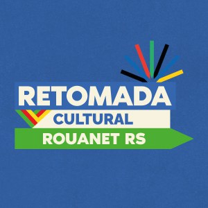 Banner azul escuro. Texto: Retomada Cultural Rouanet RS
