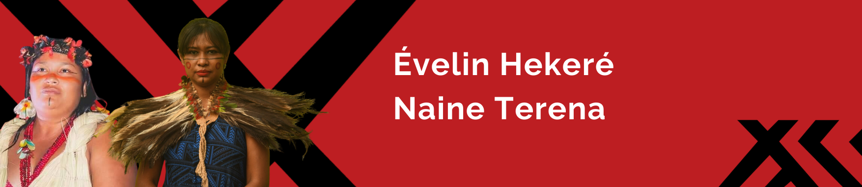 Banner com a imagem da Evelin Hekeré e da Naine Terena