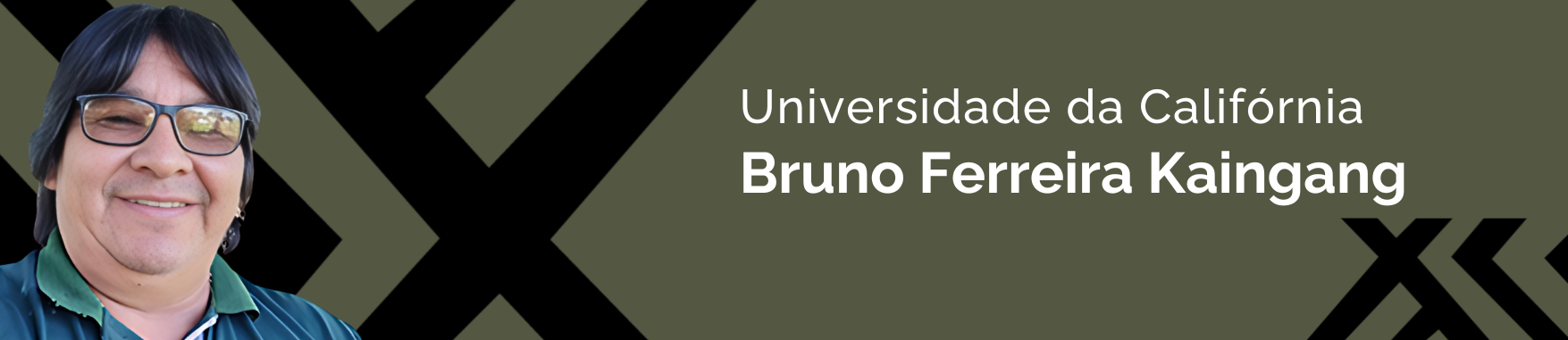 Banner com a imagem de Bruno Ferreira Kaingang
