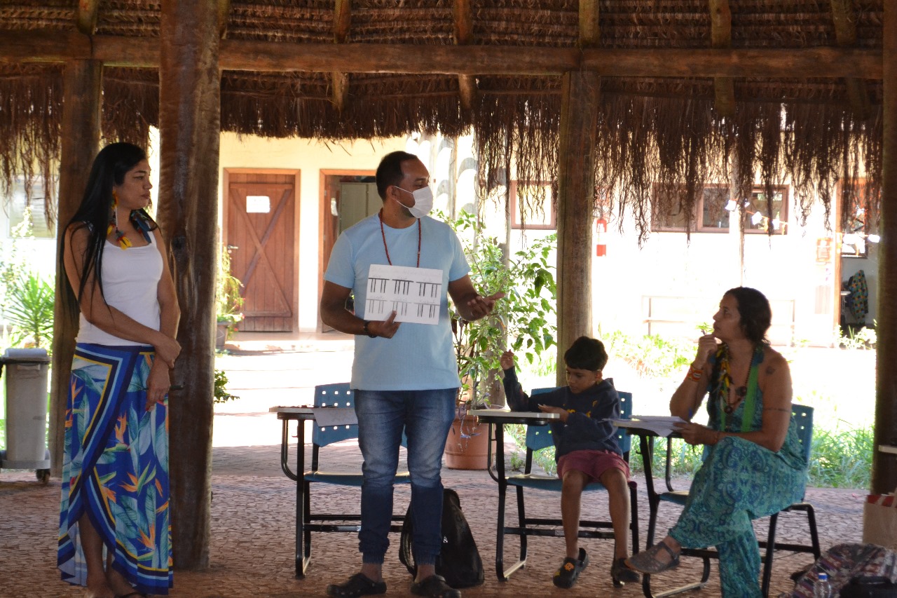 Fotos do encontro do grafismo kaingang