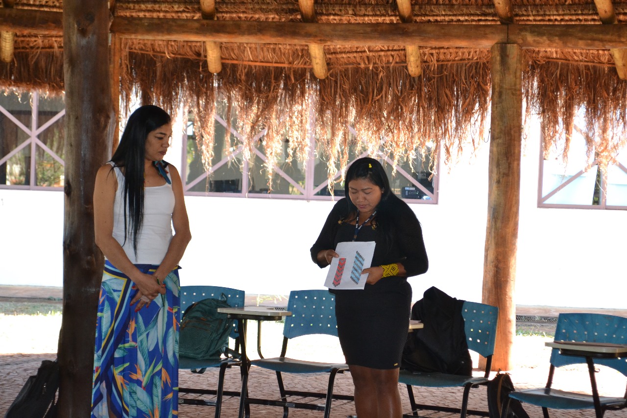 Fotos do encontro do grafismo kaingang