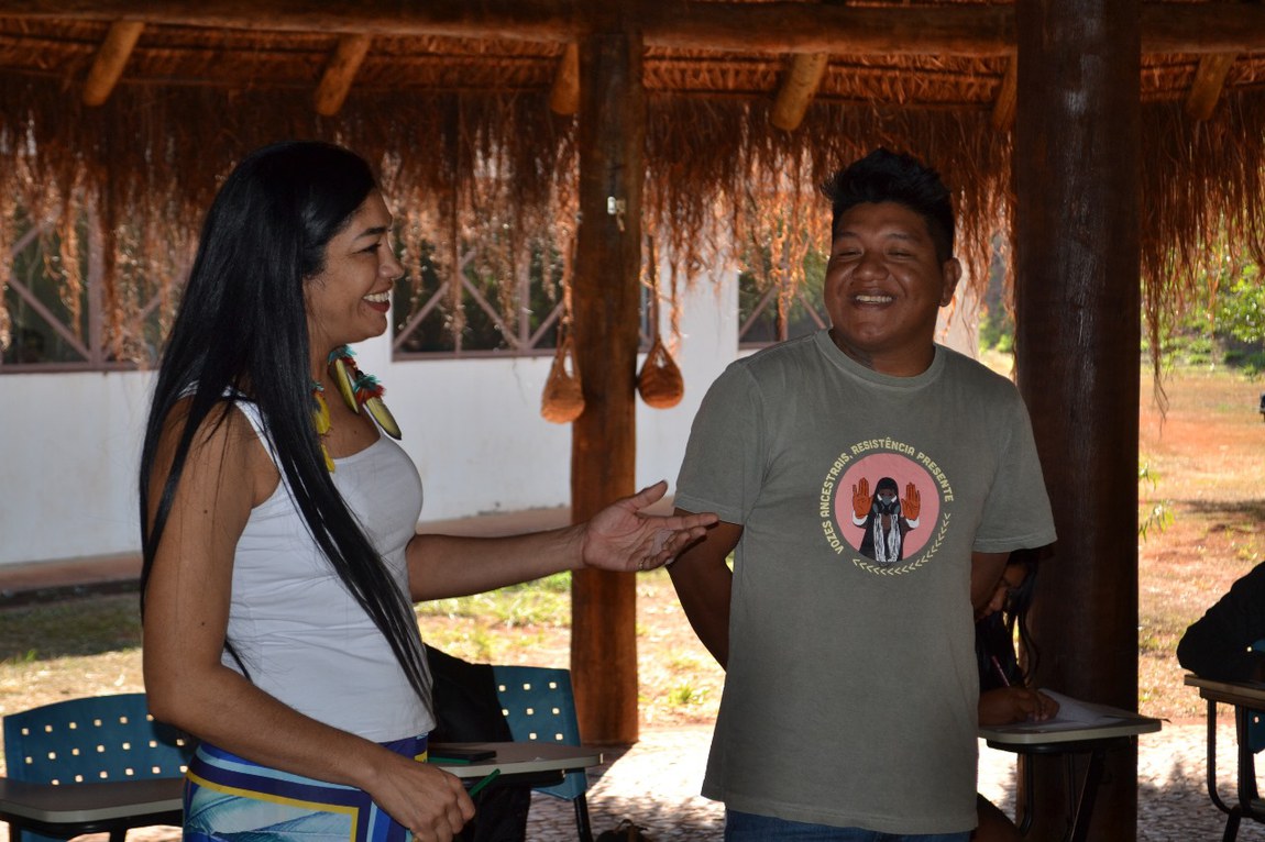 Fotos do encontro do grafismo kaingang