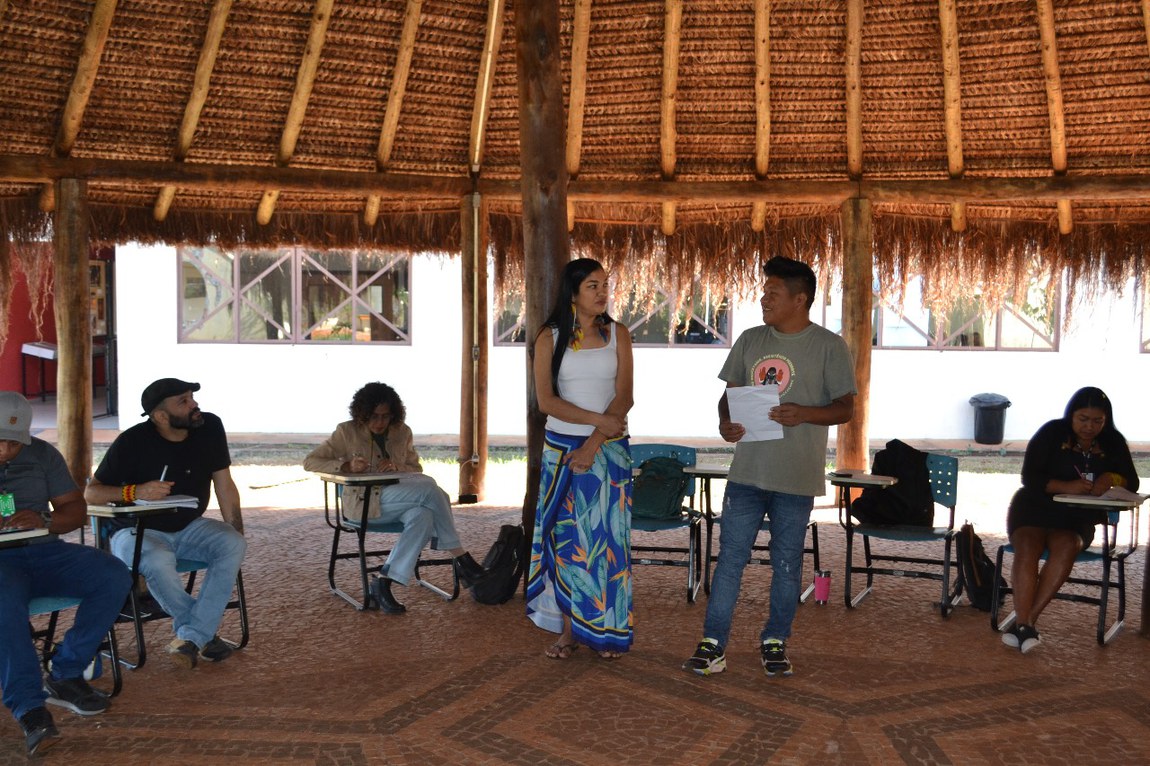 Fotos do encontro do grafismo kaingang