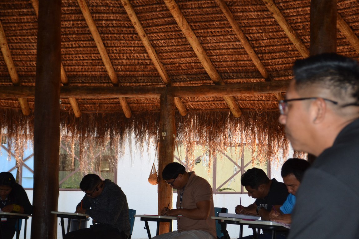 Fotos do encontro do grafismo kaingang