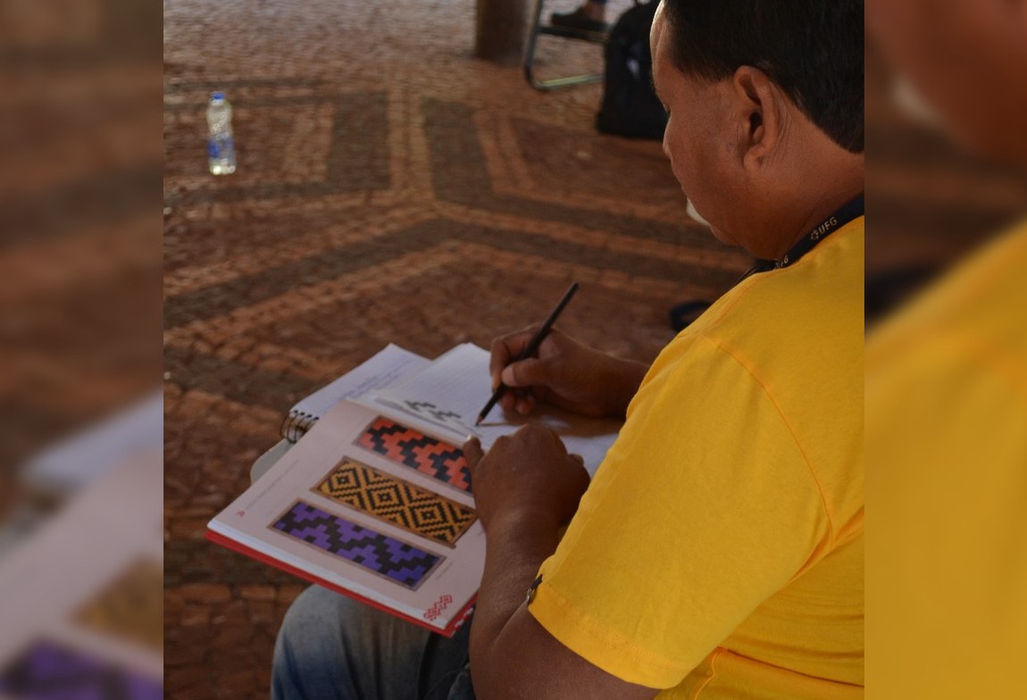 Fotos do encontro do grafismo kaingang