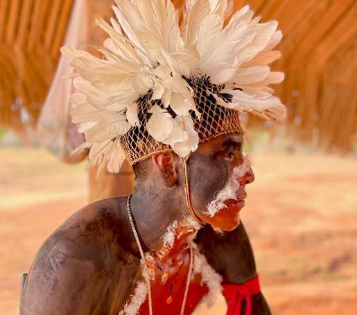 Pintura de guerra e do flautista