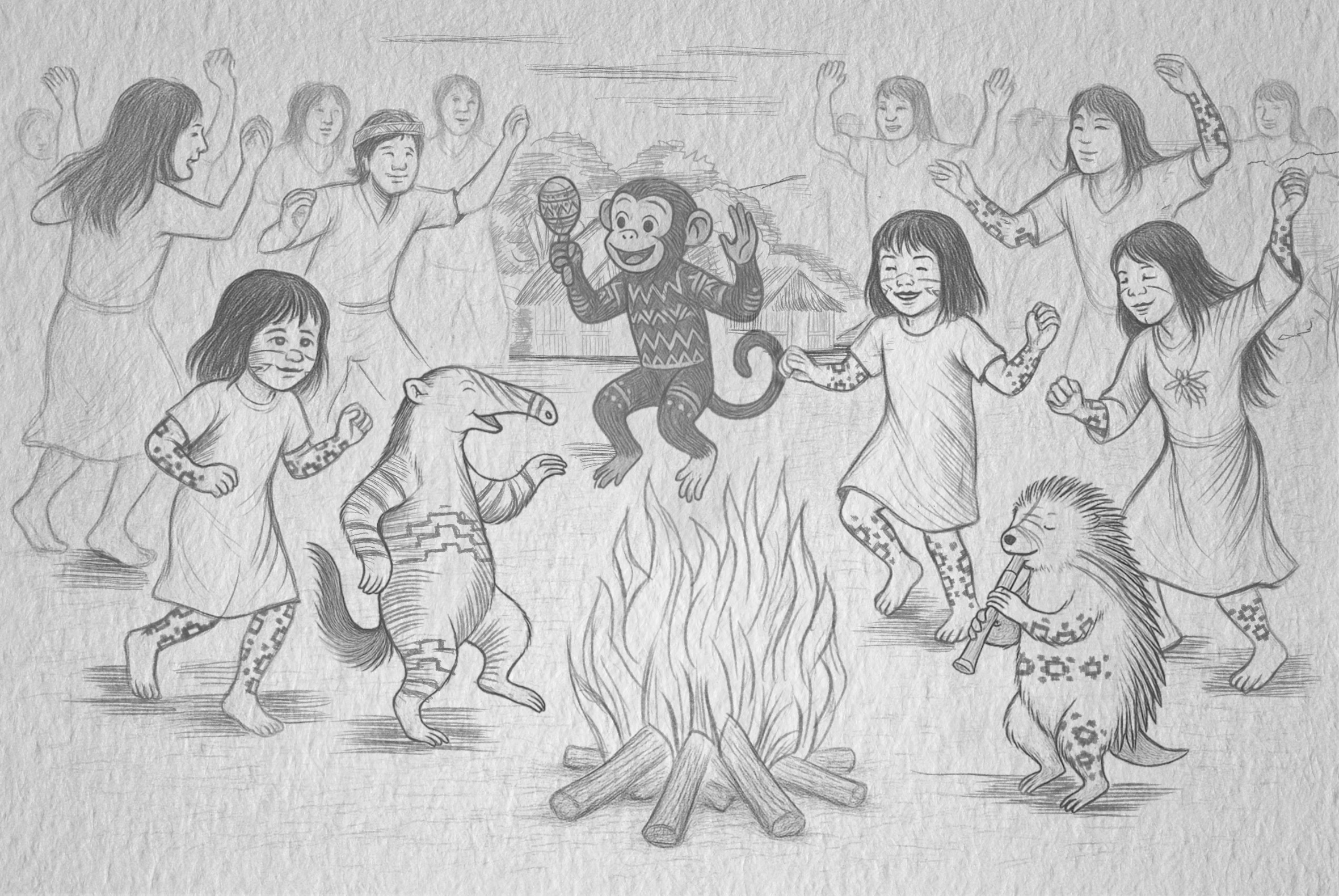 Festa na Aldeia Kaingang