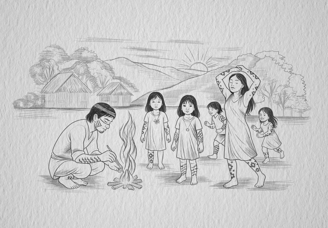 Ilustração Início Aldeia