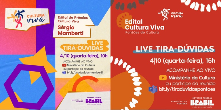 Tira-dúvidas - Editais Cultura Viva