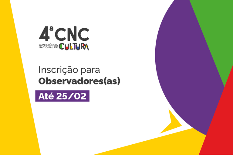 Inscrição para Observadores(as) da 4ª CNC