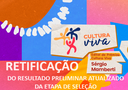 Retificação Resultado Preliminar Atualizado - Premiação Sérgio Mamberti