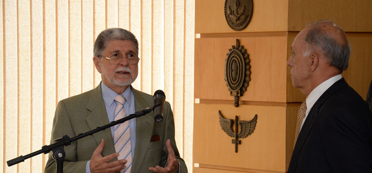 Celso Amorim em seu discurso de despedida: quase três anos e meio à frente da Defesa