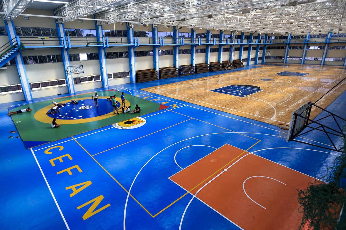 Ginásio climatizado do Cefan. Ao fim dos Jogos, estrutura ficará de legado para a prática de esporte de alto rendimento e de base.