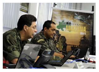 27/05/2011 - DEFESA - Operação Conjunta Amazônia 2011: Forças Armadas treinam sistema de comunicação
