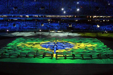Cerimônia de Abertura do 5° Jogos Mundiais Militares no Rio de Janeiro, Brasil, 2011.