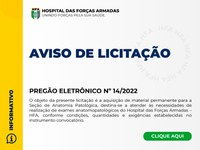 Edital de Licitação - PREGÃO ELETRÔNICO Nº 14/2022