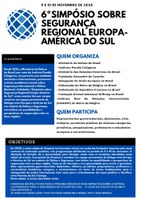 Conheça os palestrantes e moderadores do 6° Simpósio sobre Segurança Regional Europa-América do Sul