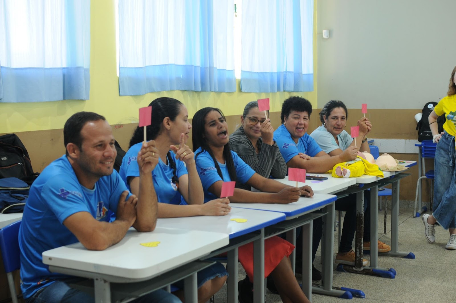 Participantes debatem e opinam sobre diferentes formas de assédio nas atividades do Conjunto A // Foto: Fernanda Lanzarin<br />
<br />
