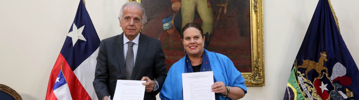 Em Santiago, Ministros da Defesa do Brasil e Chile assinam cooperação na área de satélites