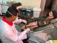 EXÉRCITO - O Regimento Cidade de Campo Grande realizou doação de sangue no Hemosul.