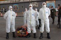 Militares realizam Adestramento Conjunto de Procedimentos de Defesa Biológica, Nuclear, Química e Radiológica (DBNQR)