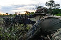 Na Serra do Cachimbo, militares das Forças Armadas executam o Exercício Conjunto Meridiano-Poti