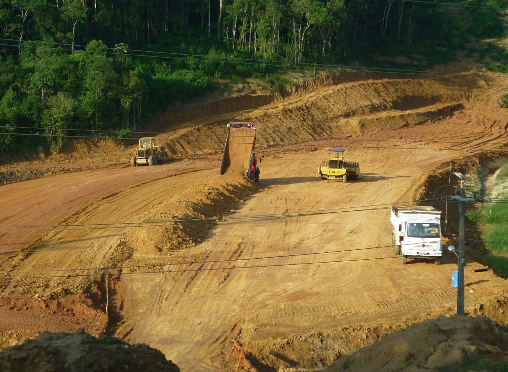 Obras no Contorno Ferroviário de Joinville
