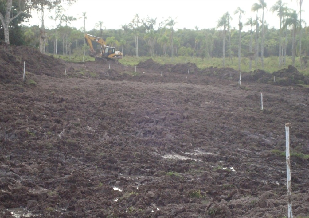 Aterro sobre o solo mole nas obras do Contorno Ferroviário de São Francisco do Sul/SC