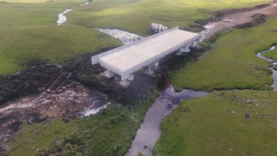 Ponte passagem de fauna concluída Lote 1 - km 51,5