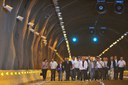 Caminhada do presidente Lula em túnel de 1,8 km inaugura duplicação da BR-101/RS