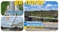 DNIT avança com a construção de passarela no km 76 da BR-101/SE, em Maruim