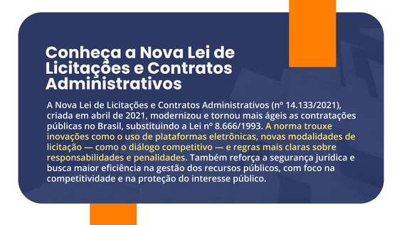Nova lei de licitações e contratos