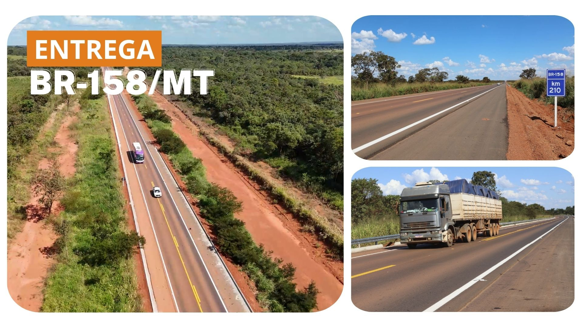 Na ocasião, também foram assinadas ordens de serviço para melhorias nas travessias urbanas de Alto Boa Vista, Vila São Sebastião (Chapadinha) e São Félix do Araguaia, na BR-242/MT