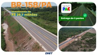 DNIT entrega cinco pontes na BR-158 no sudeste do estado do Pará