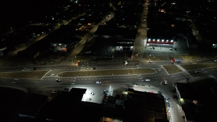Iluminação no trecho da BR-392/RS em Santa Maria
