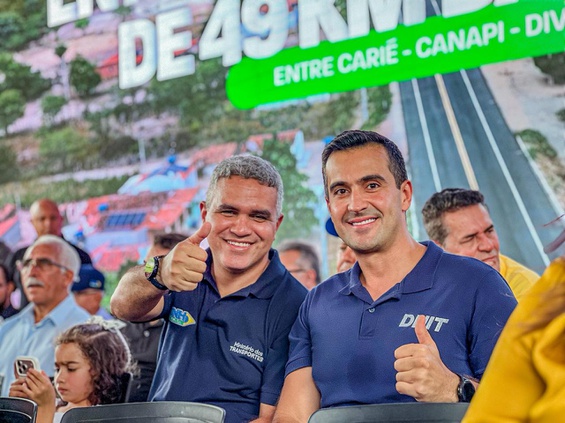 Bruno Praxedes, secretário executivo do Ministério dos Transportes e André Paes superintendente do DNIT em Alagoas
