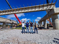 DNIT inicia lançamento de vigas para obras de viaduto em Alagoas