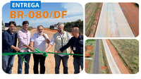 DNIT libera oito quilômetros de pista duplicada na BR-080/DF, em Brazlândia