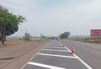 DNIT realiza melhorias no km 302 da BR-163/PR para reforçar a segurança viária da rodovia