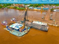 DNIT realiza parada programada para substituir módulos flutuantes na IP4 de Parintins, no Amazonas