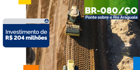 DNIT realiza serviços para a implantação dos acessos à ponte sobre o Rio Araguaia, na BR-080/GO, em Luiz Alves