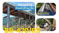 DNIT reforça elementos estruturais da Ponte Ernesto Dornelles na BR-470, no Rio Grande do Sul