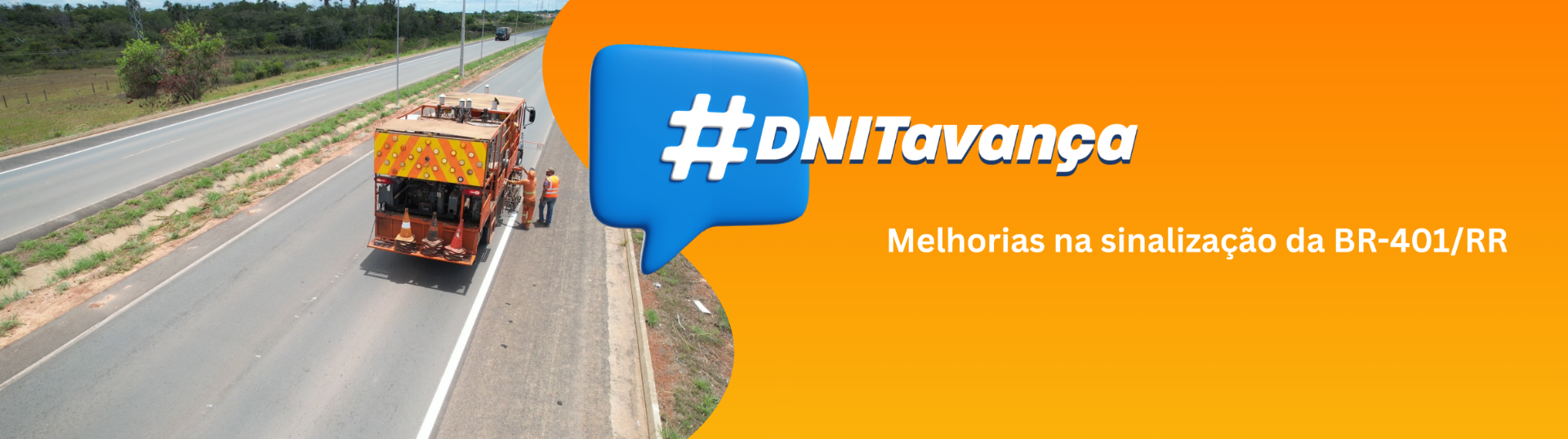 Segmento no município de Cantá recebe pintura de faixas luminosas