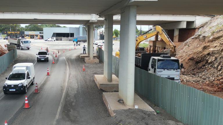 Obras continuam acontecendo no viaduto de acesso a Eldorado do Sul