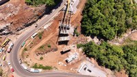 Obras avançam na construção de dois viadutos na BR-470/RS, na Serra do Rio das Antas