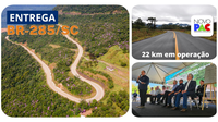 Obras de implantação e pavimentação da Serra da Rocinha na BR-285/SC são finalizadas