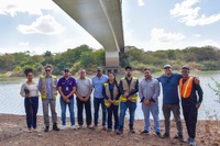 Técnicos do DNIT realizam inspeção na ponte binacional entre o Brasil e a Guiana