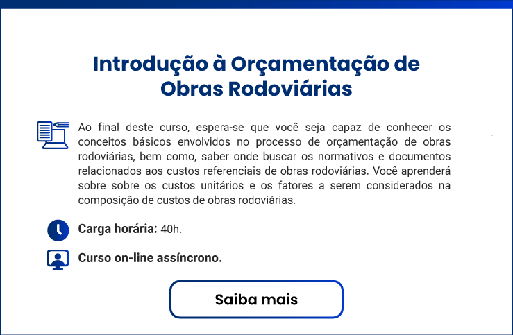 Introdução à orçamentação de obras rodoviárias